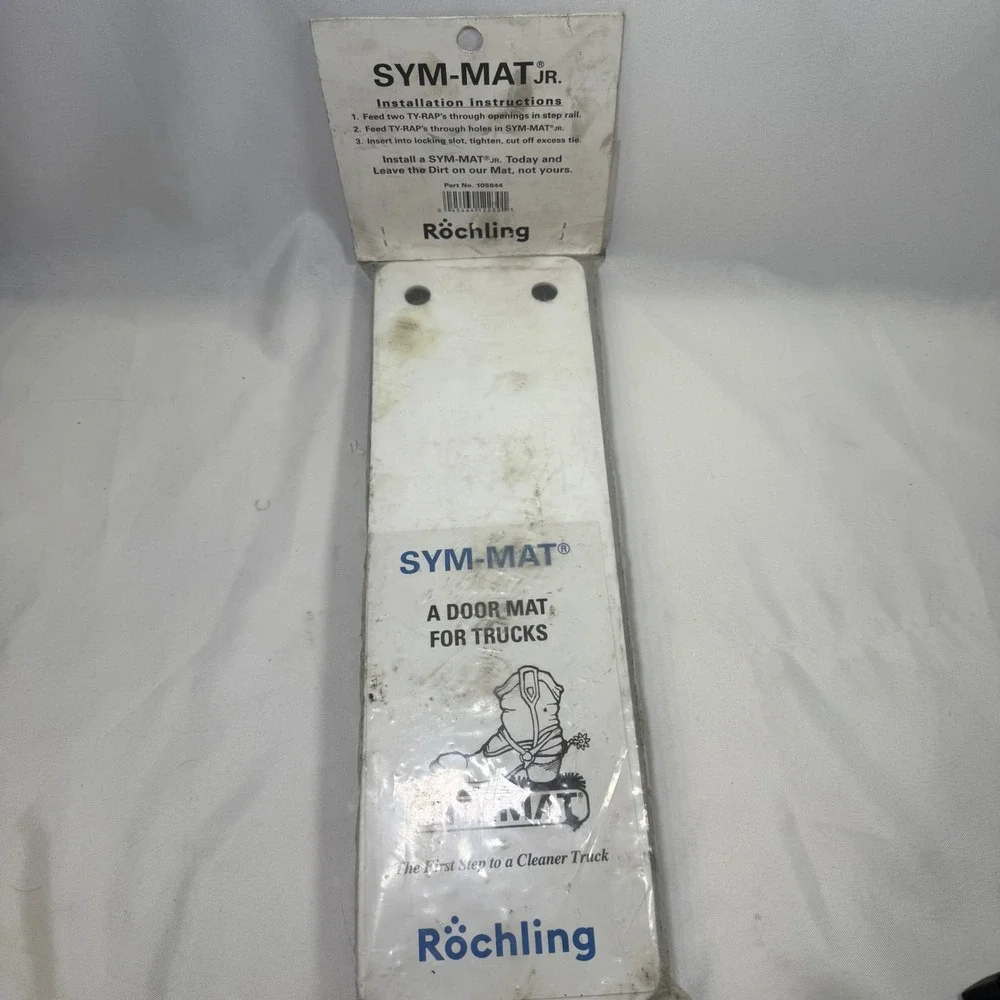 Rochling SYM-MAT Jr Truck Door Mat Step Rail Boot Scraper Black 105844 NOS